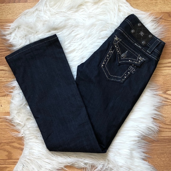 Miss Me Denim - NEW Miss Me Dark Easy Boot Cut Jeans 27